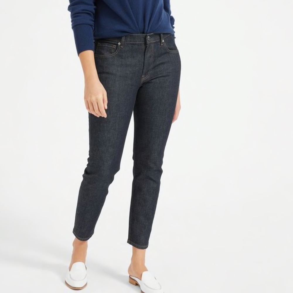 Everlane Mid-Rise Skinny Jean 30 Ankle Dark Indigo